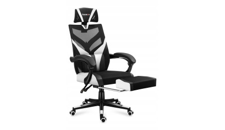 FOTEL GAMINGOWY obrotowy komputerowy biurowy PODNÓŻEK Krzesło dla Gracza