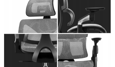 FOTEL BIUROWY GAMINGOWY OBROTOWY PROFILOWANE KRZESŁO BIUROWE REGULACJA