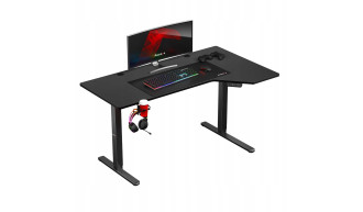 BIURKO GAMINGOWE ELEKTRYCZNE KOMPUTEROWE STOLIK DLA GRACZA REGULACJA HUZARO