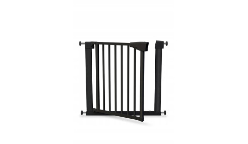 BARIERKA ZABEZPIECZAJĄCA BRAMKA ROZPOROWA OCHRONNA NA SCHODY I DRZWI CZARNA