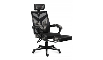 FOTEL GAMINGOWY obrotowy komputerowy biurowy PODNÓŻEK Krzesło dla Gracza