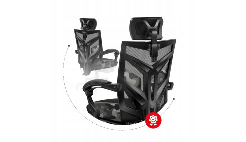 FOTEL GAMINGOWY obrotowy komputerowy biurowy PODNÓŻEK Krzesło dla Gracza