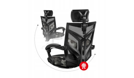 FOTEL GAMINGOWY obrotowy komputerowy biurowy PODNÓŻEK Krzesło dla Gracza