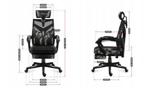 FOTEL GAMINGOWY obrotowy komputerowy biurowy PODNÓŻEK Krzesło dla Gracza