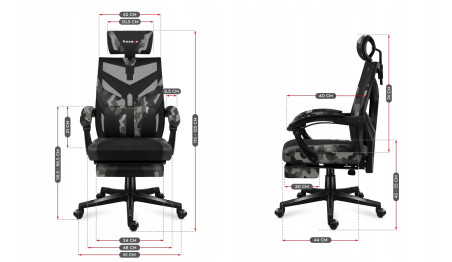 FOTEL GAMINGOWY obrotowy komputerowy biurowy PODNÓŻEK Krzesło dla Gracza