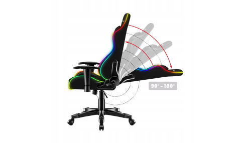 FOTEL GAMINGOWY DLA DZIECKA GRACZA KRZESŁO RGB 74x52x27