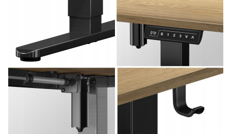 BIURKO GAMINGOWE ELEKTRYCZNE KOMPUTEROWE STOLIK DLA GRACZA REGULACJA