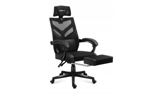 FOTEL GAMINGOWY obrotowy komputerowy biurowy PODNÓŻEK Krzesło dla Gracza 2