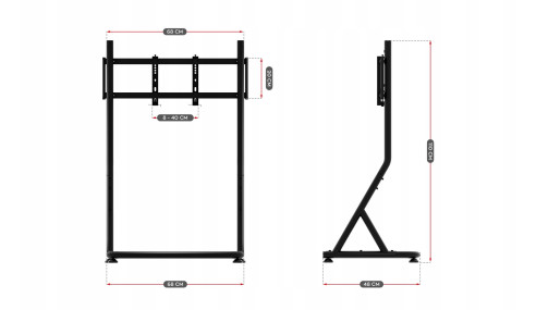 Podstawa TV Stojak na Telewizor Monitor dla Graczy do 50kg Regulacja Huzaro