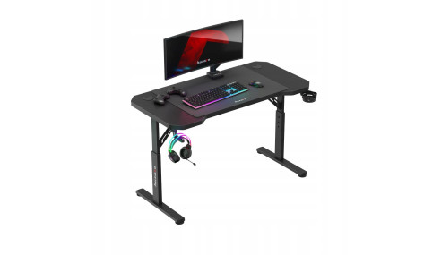 Biurko Gamingowe Carbon Stolik Biurowy Gracza Regulacja + Podkładka Huzaro