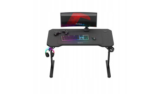Biurko Gamingowe Carbon Stolik Biurowy Gracza Regulacja + Podkładka Huzaro 2