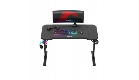 Biurko Gamingowe Carbon Stolik Biurowy Gracza Regulacja + Podkładka Huzaro