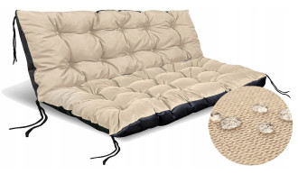 PODUSZKA NA ŁAWKĘ OGRODOWĄ HUŚTAWKĘ LEŻAK TARAS FOTEL 120x80cm WODOODPORNA