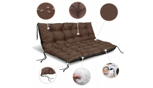 PODUSZKA NA ŁAWKĘ OGRODOWĄ HUŚTAWKĘ LEŻAK TARAS FOTEL 120x80cm WODOODPORNA