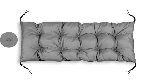 Poduszka ogrodowa 100x50 cm na ławkę huśtawkę palety wodoodporna ciemnoszara