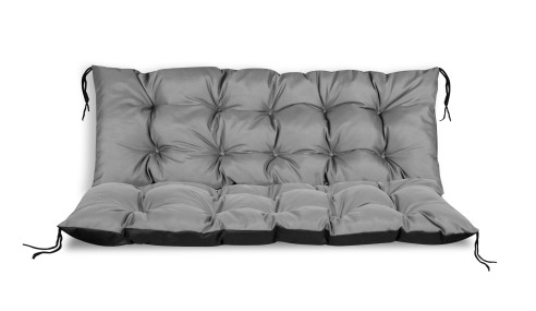 Poduszka ogrodowa 100x50 cm na ławkę huśtawkę palety wodoodporna ciemnoszara