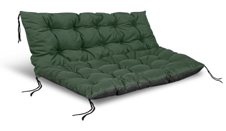 Poduszka ogrodowa 120/80 cm + 120/40 cm na ławkę palety wodoodporna zielona