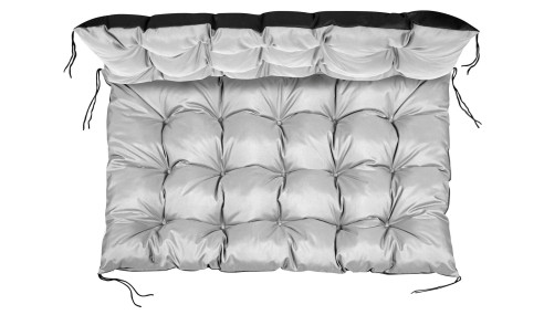 Poduszka ogrodowa 120/80 cm + 120/40 cm na ławkę palety wodoodporna jasnoszara
