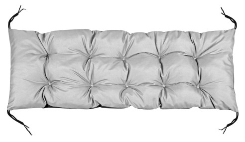 Poduszka ogrodowa 120/80 cm + 120/40 cm na ławkę palety wodoodporna jasnoszara