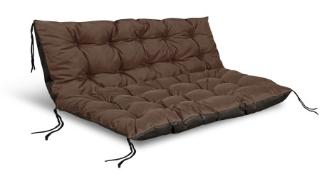 Poduszka ogrodowa 120/80 cm + 120/40 cm na ławkę palety wodoodporna brązowy
