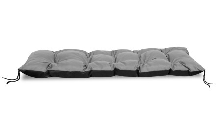 Poduszka ogrodowa 120/80 cm + 120/40 cm na ławkę palety wodoodporna szara