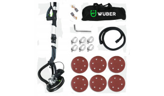 SZLIFIERKA ŻYRAFA DO GIPSU GŁADZI TYNKÓW Z ODSYSEM LED 360st 6xPAPIER TORBA