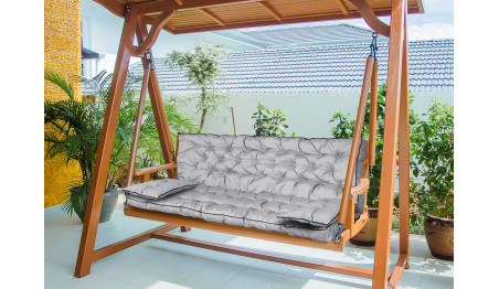 Zestaw ogrodowy wysoki bok z lamówką 180x60x50 cm szary