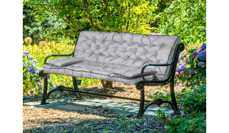 Zestaw ogrodowy wysoki bok z lamówką 180x60x50 cm szary