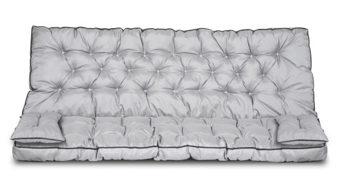 Zestaw ogrodowy wysoki bok z lamówką 180x60x50 cm szary