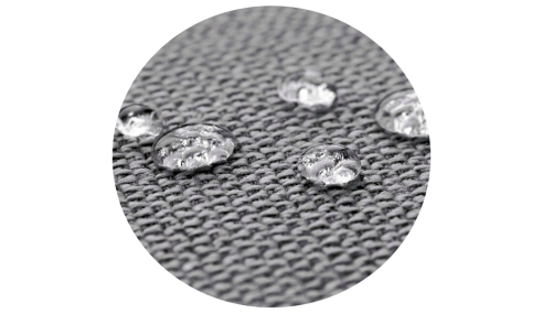 Poduszka ogrodowa na krzesło wysoki bok z lamówką 50x50x50 cm ciemnoszara