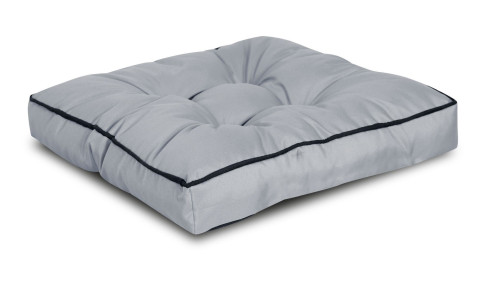 Poduszka ogrodowa wysoki bok z lamówką 50x50 cm ciemnoszara