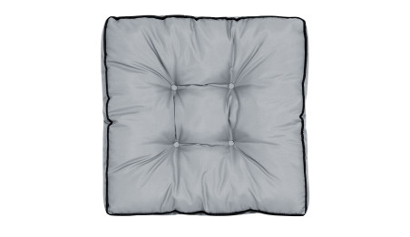 Poduszka ogrodowa wysoki bok z lamówką 50x50 cm ciemnoszara