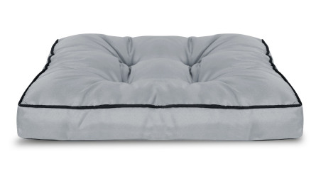 Poduszka ogrodowa wysoki bok z lamówką 50x50 cm ciemnoszara