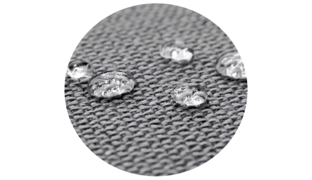 Poduszka ogrodowa wysoki bok z lamówką 50x50 cm ciemnoszara