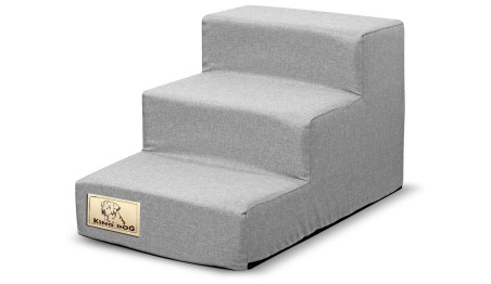 Schody 3 stopniowe rozbieralne, antyslip 45x30x30 cm len szary