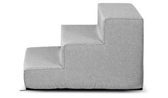 Schody 3 stopniowe rozbieralne, antyslip 45x30x30 cm len szary 2