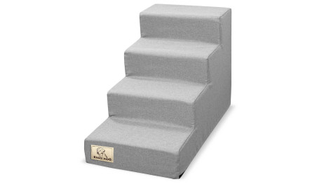 Schody 4 stopniowe rozbieralne, antyslip 60x40x30 cm len szary