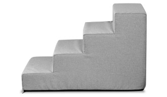 Schody 4 stopniowe rozbieralne, antyslip 60x40x30 cm len szary 2