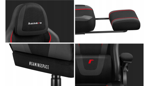 FOTEL GAMINGOWY OBROTOWY KOMPUTEROWY KRZESŁO DLA GRCZA CARBON HUZARO