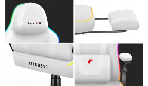 FOTEL GAMINGOWY OBROTOWY KOMPUTEROWY KRZESŁO DLA GRCZA Huzaro RGB Smart