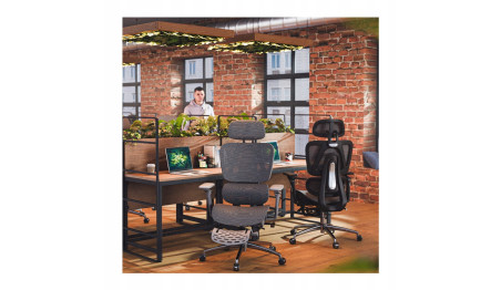 FOTEL GAMINGOWY ERGONOMICZNY KRZESŁO GRACZA KOMPUTEROWE PODNÓŻEK HUZARO