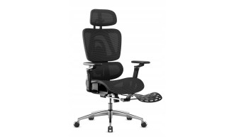 Fotel Ergonomiczny Biurowy Krzesło Obrotowe Podnóżkiem Mark Adler