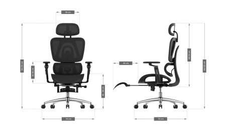 Fotel Ergonomiczny Biurowy Krzesło Obrotowe Podnóżkiem Mark Adler