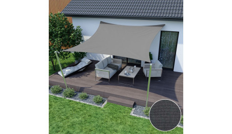 Żagiel przeciwsłoneczny wodoodporny ortalion 5x5 m szary