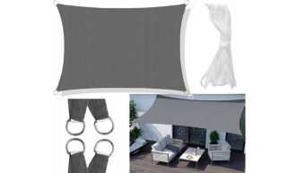 Żagiel przeciwsłoneczny wodoodporny ortalion 3x2m szary