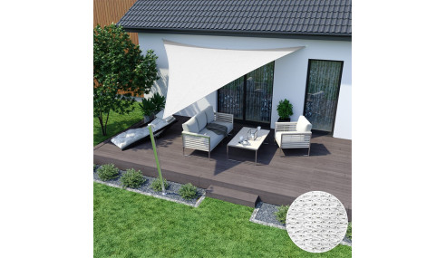 Żagiel przeciwsłoneczny wodoodporny ortalion 3x3x3m biały