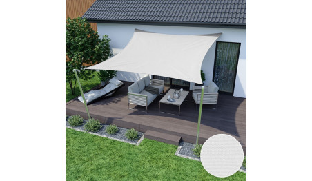 Żagiel przeciwsłoneczny wodoodporny ortalion 3x3 m biały
