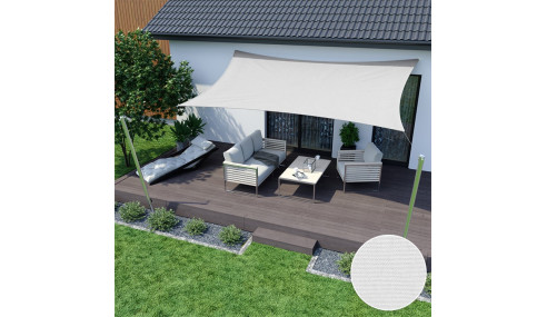 Żagiel przeciwsłoneczny wodoodporny ortalion 4x3 m biiały