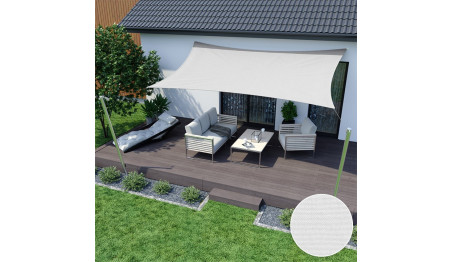 Żagiel przeciwsłoneczny wodoodporny ortalion 3x5 m biały