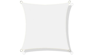 Żagiel przeciwsłoneczny wodoodporny ortalion 5x5 m biały 2